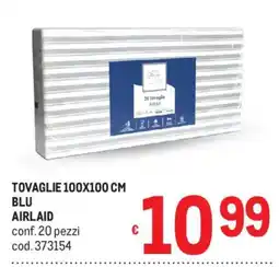 Metro Tovaglie 100x100 cm blu AIRLAID offerta