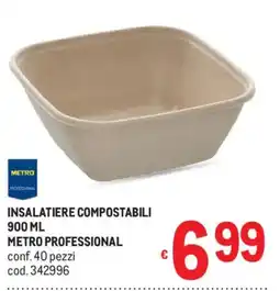 Metro Insalatiere compostabili METRO PROFESSIONAL offerta