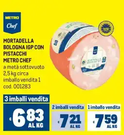 Metro Mortadella bologna igp con pistacchi METRO CHEF offerta