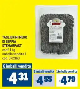 Metro Taglierini nero di seppia STEMARPAST offerta