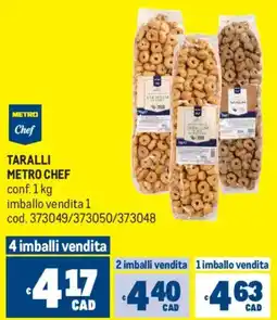 Metro Taralli METRO CHEF offerta