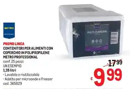 Metro Contenitori per alimenti con coperchio in polipropilene METRO PROFESSIONAL offerta