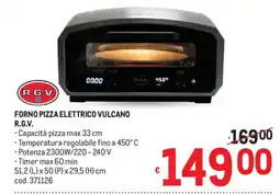 Metro Forno pizza elettrico vulcano R.G.V. offerta