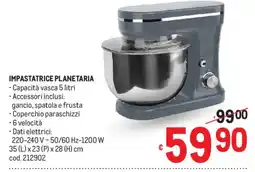 Metro Impastatrice planetaria offerta