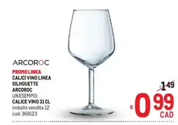Metro Calici vino linea silhouette, calice vino offerta