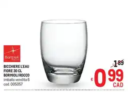 Metro Bicchiere l'eau fiore BORMIOLI ROCCO offerta