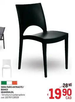 Metro Sedia paris antracite/ bianco grandsoleil offerta