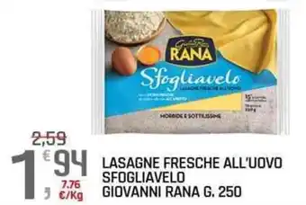 A&O Lasagne fresche all'uovo sfogliavelo GIOVANNI RANA offerta