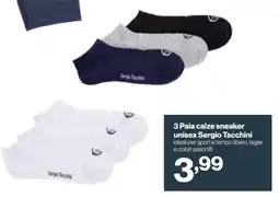 In'S Mercato 3 Paia calze sneaker unisex Sergio Tacchini offerta