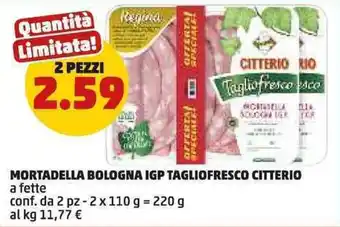 Mortadella bologna igp tagliofresco CITTERIO