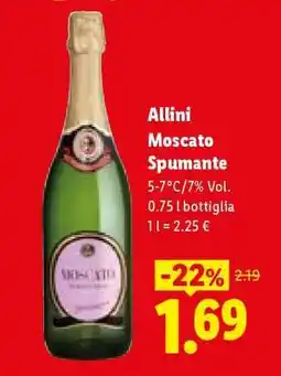 Lidl Allini Moscato Spumante offerta