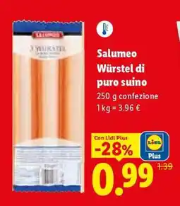 Lidl Salumeo Würstel di puro suino offerta