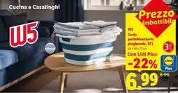 Lidl W5 Cesto portabiancheria pieghevole, 37L offerta