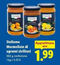 Lidl Italiano Marmellate di agrumi siciliani offerta