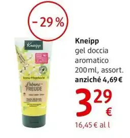 dm drogerie markt Kneipp gel doccia aromatico offerta