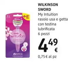 dm drogerie markt WILKINSON SWORD My Intuition rasoio usa e getta con testina lubrificata offerta