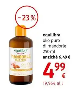 dm drogerie markt equilibra olio puro di mandorle offerta