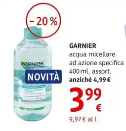 dm drogerie markt GARNIER acqua micellare ad azione specifica offerta