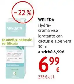dm drogerie markt WELEDA Hydra+ crema viso idratante con cactus e aloe vera offerta