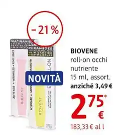 dm drogerie markt BIOVENE roll-on occhi nutriente offerta