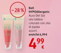 dm drogerie markt Bell HYPOAllergenic Aura Del Sol olio labbra colorato con olio di jojoba offerta
