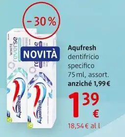 dm drogerie markt Aquafresh dentifricio specifico offerta