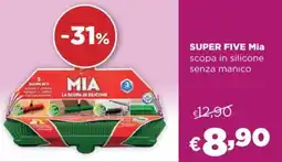La Saponeria SUPER FIVE Mia scopa in silicone senza manico offerta