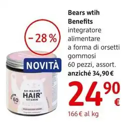 dm drogerie markt Bears wtih Benefits integratore alimentare a forma di orsetti gommosi offerta