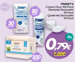 Franzy's FRANZY'S Cotton Fiocc 300 Pezzi Dischetti Struccanti 80 Pezzi offerta