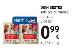 dm drogerie markt DEIN BESTES salsicce di manzo per cani offerta