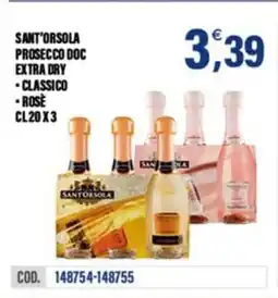 Adhoc Sant'orsola prosecco doc extra dry offerta