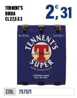 Adhoc Tennent's birra offerta