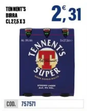 Adhoc Tennent's birra offerta