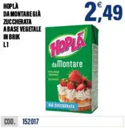 Adhoc Hoplà da montaregià zuccherata abase vegetale in brik offerta