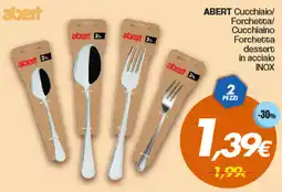 Franzy's ABERT Cucchiaio/ Forchetta/ Cucchiaino Forchetta dessert in acciaio INOX offerta