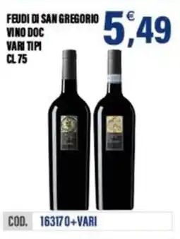 Adhoc Feudi di san gregorio vino doc offerta