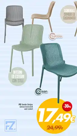 Franzy's FZ Sedia Stripe senza braccioli offerta