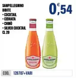 Adhoc Sanpellegrino bibite, cocktail, cedrata, chino, silver cocktail offerta