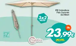 Franzy's FZ Ombrellone Palo Centrale 3x2 Metri offerta