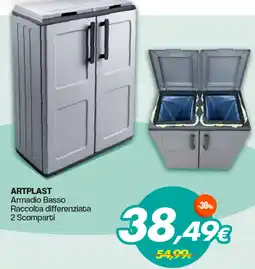 Franzy's ARTPLAST Armadio Basso Raccolta differenziata 2 Scomparti offerta