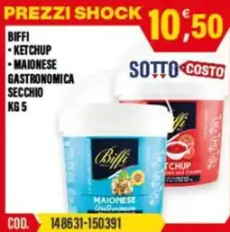 Adhoc Biffi -ketchup -maionese gastronomica secchio offerta