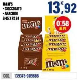 Adhoc M&m's -cioccolato -arachidi offerta