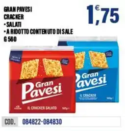 Adhoc Gran pavesi cracker salati, a ridotto contenuto di sale offerta