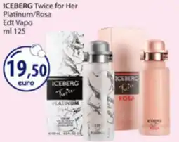 Acqua & Sapone ICEBERG Twice for Her Platinum/Rosa Edt Vapo offerta