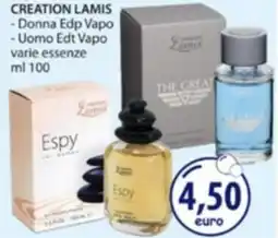 Acqua & Sapone Creation lamis donna edp vapo, uomo edt vapo offerta
