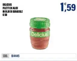 Adhoc Delicius filetti di alici in olio di girasole offerta
