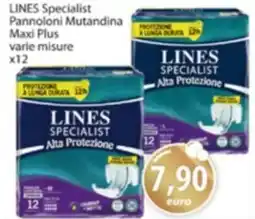 Acqua & Sapone LINES Specialist Pannoloni Mutandina Maxi Plus offerta