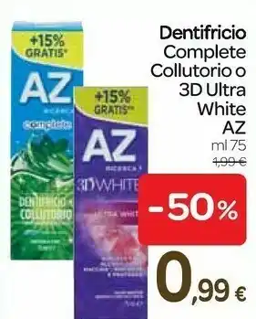 Carrefour Express Dentifricio complete collutorio offerta