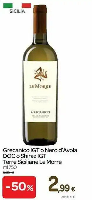 Carrefour Express Grecanico igt nero d'avola doc offerta