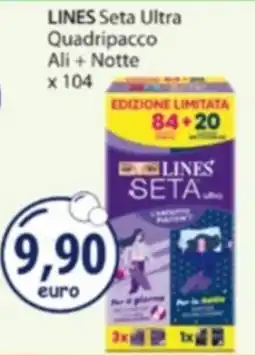 Acqua & Sapone LINES Seta Ultra Quadripacco Ali+Notte ×104 offerta